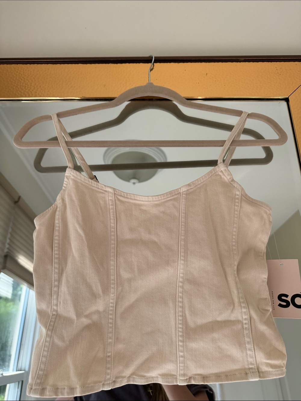 SO Cream Corset Cami Top